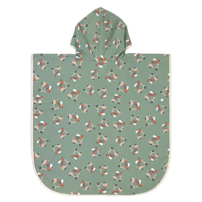 Poncho de Plage Scooter Chien Vert - 12/36 Mois  LÄSSIG