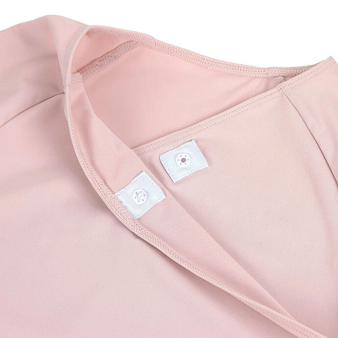 Avis Maillot de Bain 1 Pièce Manches Courtes Rose Pâle - 18/24 Mois 