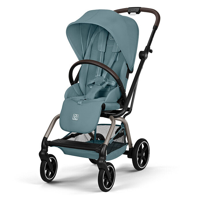 Poussette Compacte Eezy S Twist+2 2026 Châssis Taupe - Stormy Blue