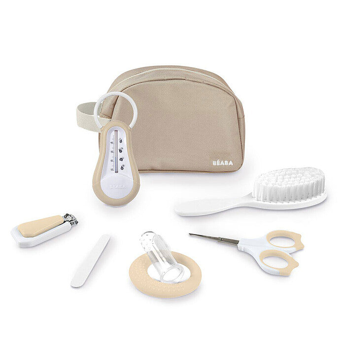 trousse de toilette nomade bebe Beaba clay earth 7 accessoires 1