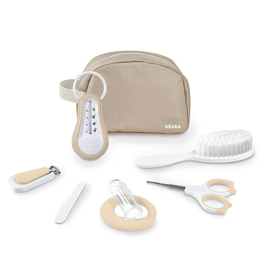 trousse de toilette nomade bebe Beaba clay earth 7 accessoires 1
