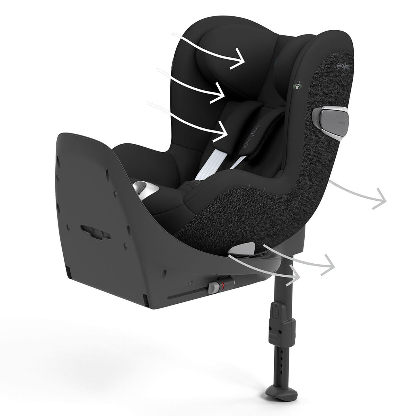 Fonction rotation 360° du Cybex Sirona T Sepia Black
