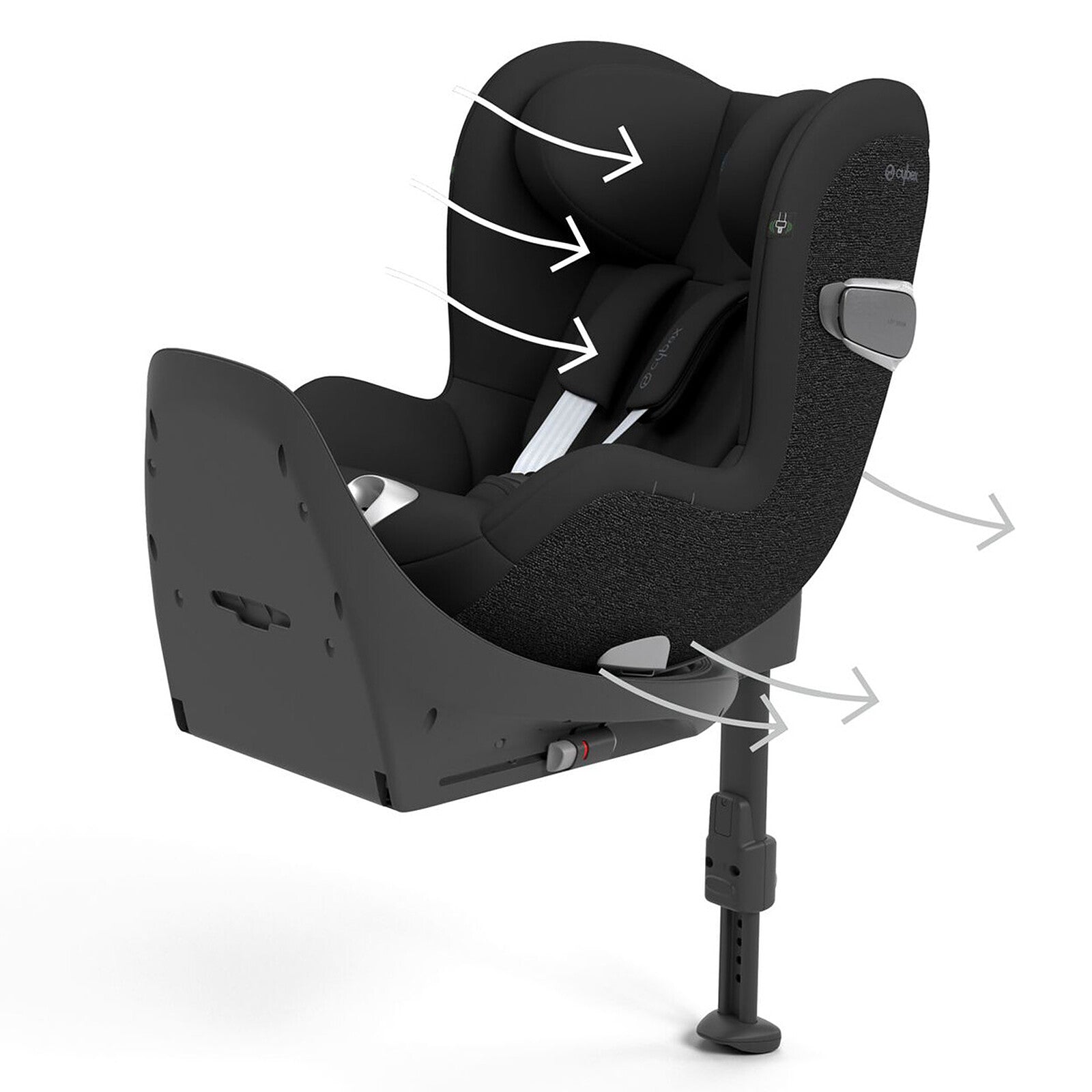 Fonction rotation 360° du Cybex Sirona T Sepia Black