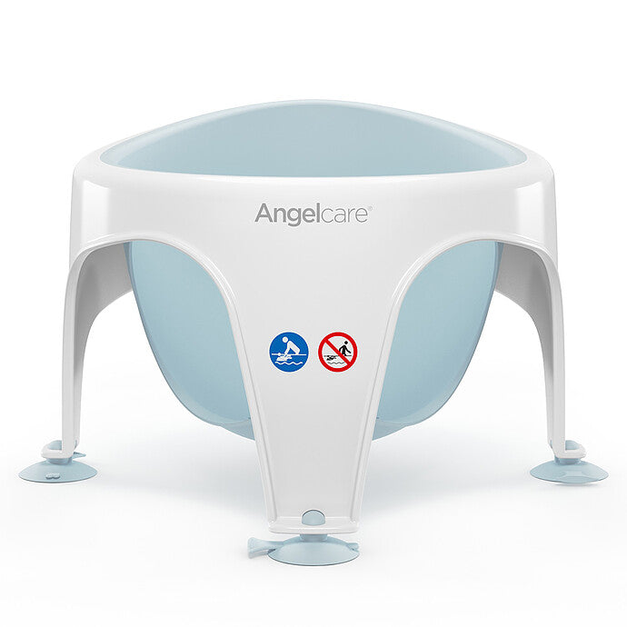 alt="Détail fixation ventouses anneau bain Angelcare bleu" 3