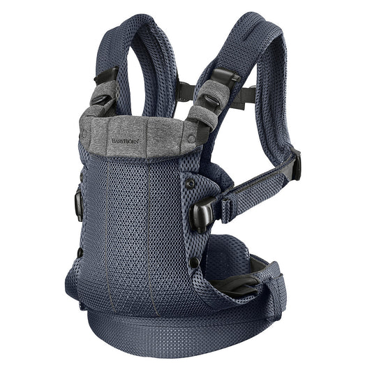 ALT : Porte-bébé BabyBjörn Harmony 3D Mesh Anthracite – portage ventral face parent
