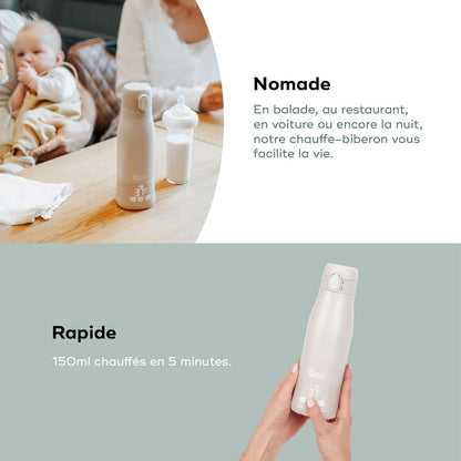 Détails du chauffe-biberon Babymoov Moov & Feed – Sable

