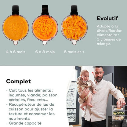 Robot multifonction Babymoov Nutribaby XL pour la préparation des repas bébé