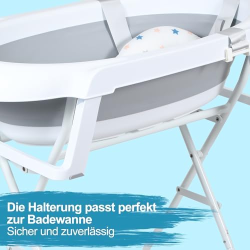 alt="Baignoire bébé Ikodm pliée pour rangement facile" 4