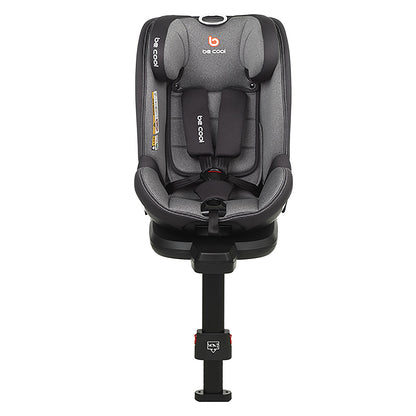 Siège auto Be Cool Fit i-Size Groupe 0+/1 Iron – vue de face avec harnais de sécurité