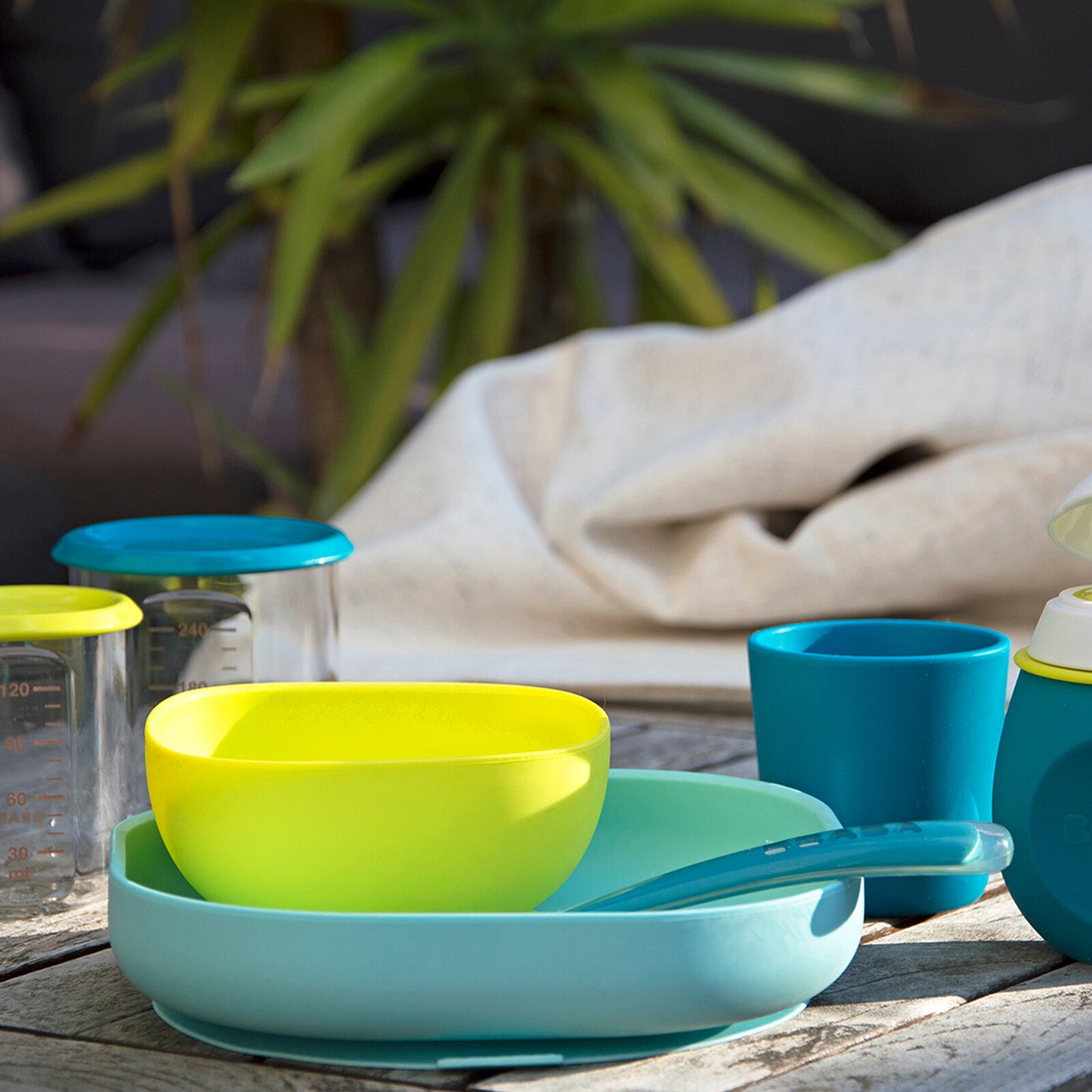 ALT : cuillere silicone bebe beaba blue 4