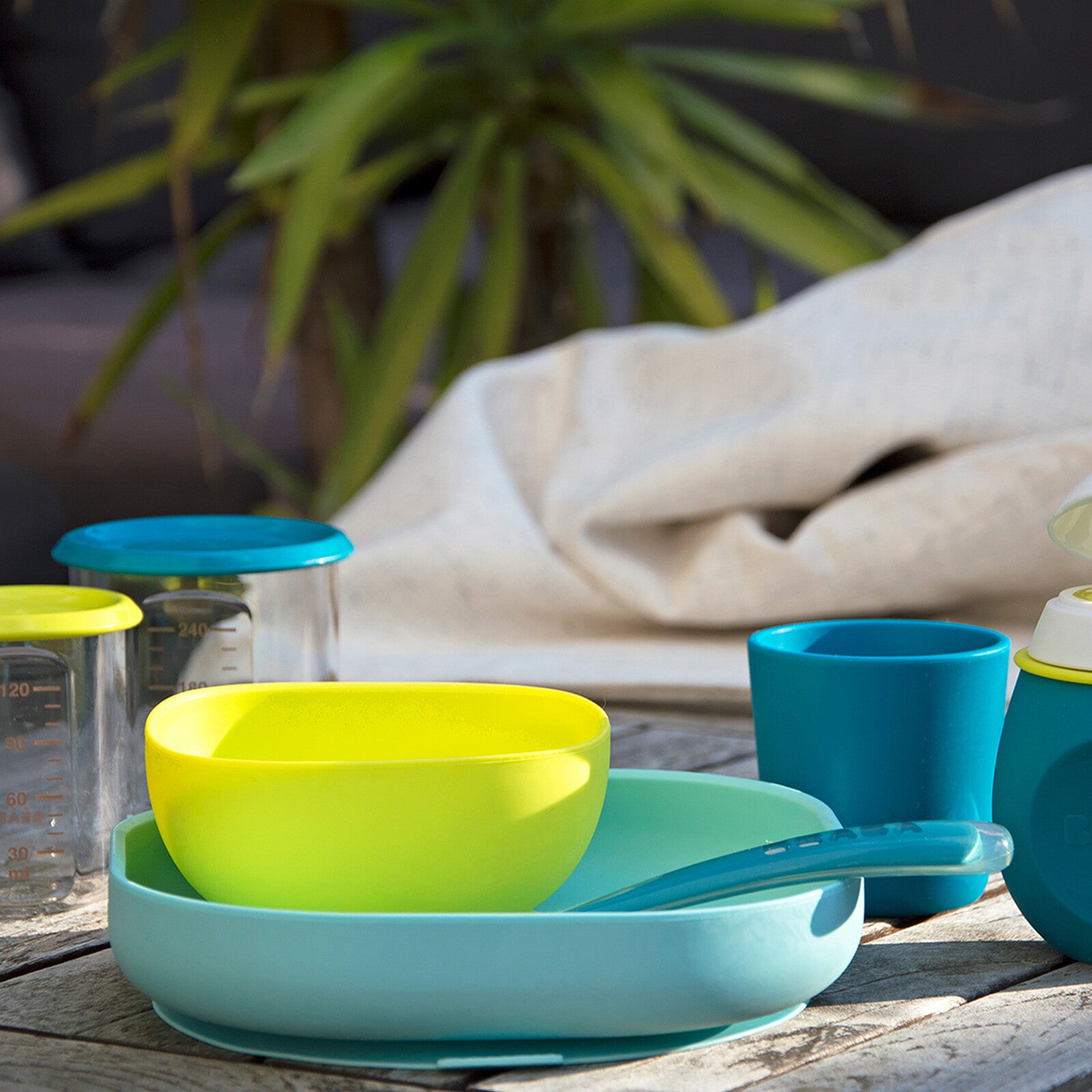 ALT : cuillere silicone bebe beaba blue 4