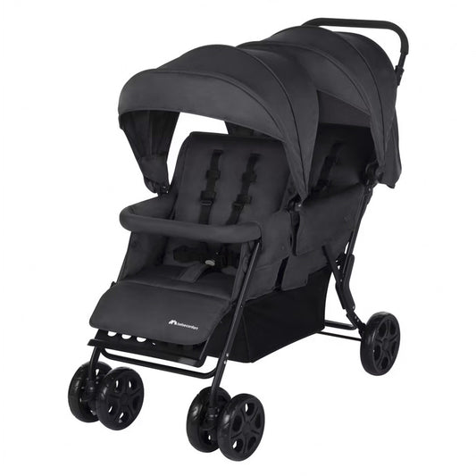 Poussette double Bébéconfort Teamy Mineral Graphite compacte et confortable pour les enfants d’âges rapprochés dès la naissance