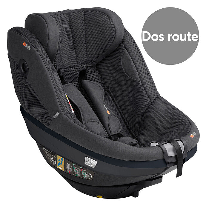 Siège auto BeSafe Beyond² i-Size Anthracite Mesh groupe 0+/1/2 évolutif avec sécurité renforcée et dos à la route prolongé jusqu’à environ 6 ans