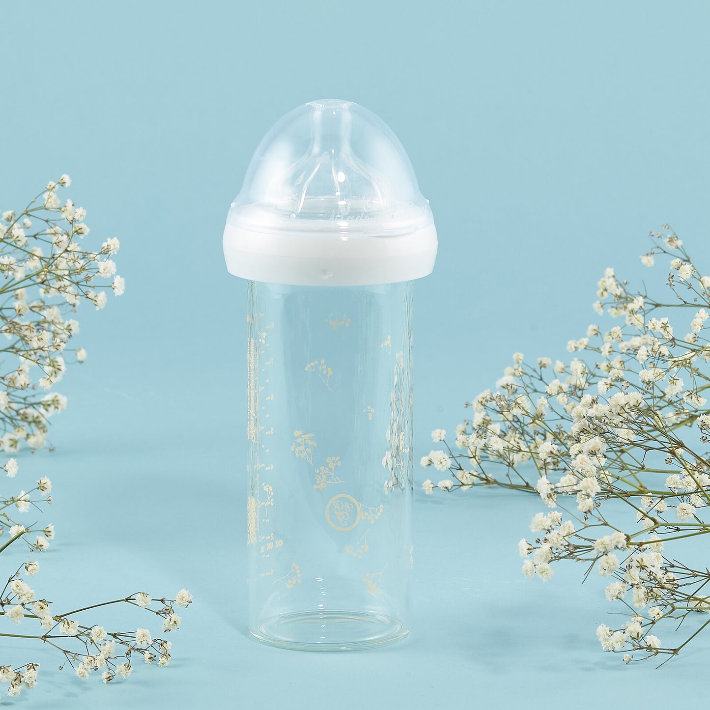 Détail du biberon en verre Gypsophile 240 ml
