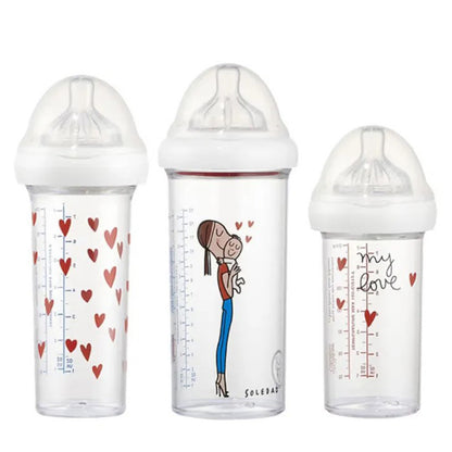Lot de 3 biberons Le Biberon Français My Love 210 et 360 ml vue de face