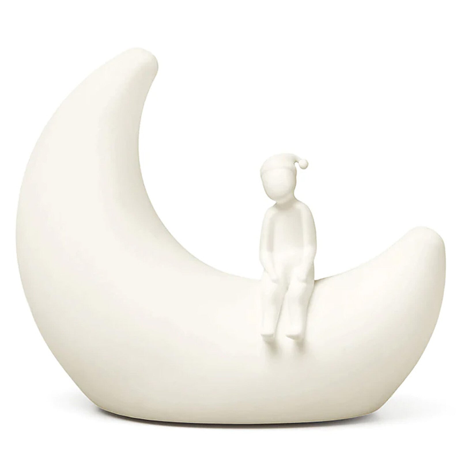 ampe Clair de Lune Camcam Copenhagen Blanc Cassé sur table de nuit