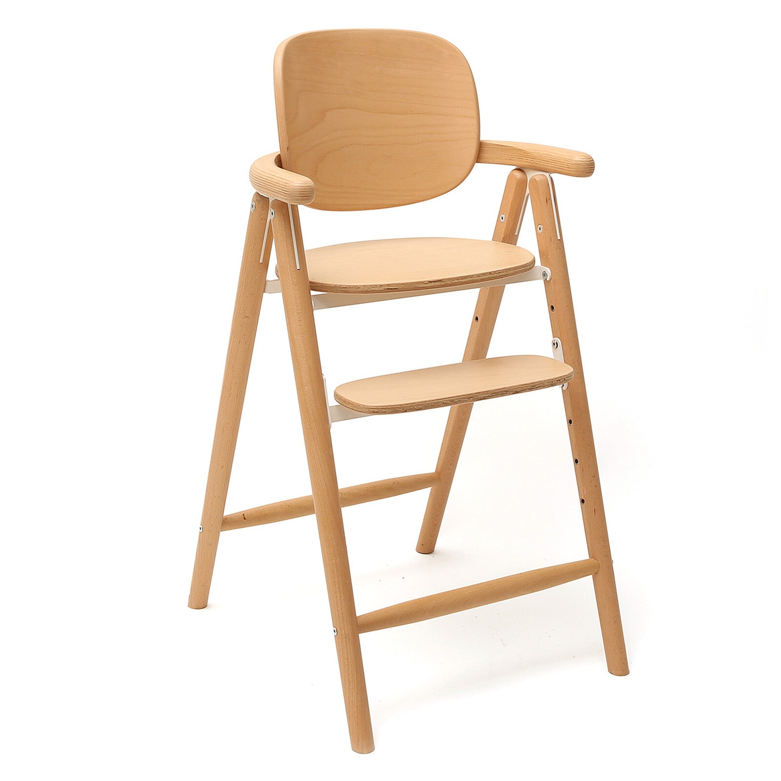 Chaise haute Charlie Crane TOBO V4 Natural en bois de hêtre massif, design évolutif.