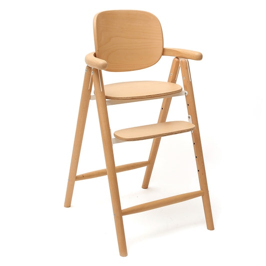 Chaise haute Charlie Crane TOBO V4 Natural en bois de hêtre massif, design évolutif.