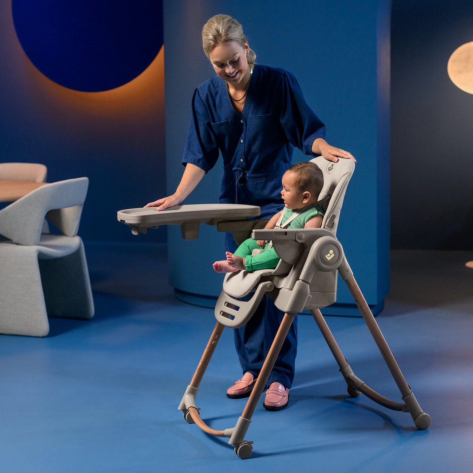 Utilisation réelle de la chaise haute Evolu 2 Childhome avec bébé à table