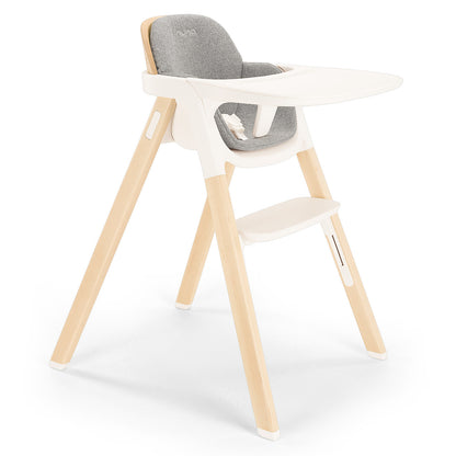 Chaise haute Nuna Bryn Heritage en bois d’érable, design scandinave haut de gamme et raffiné.