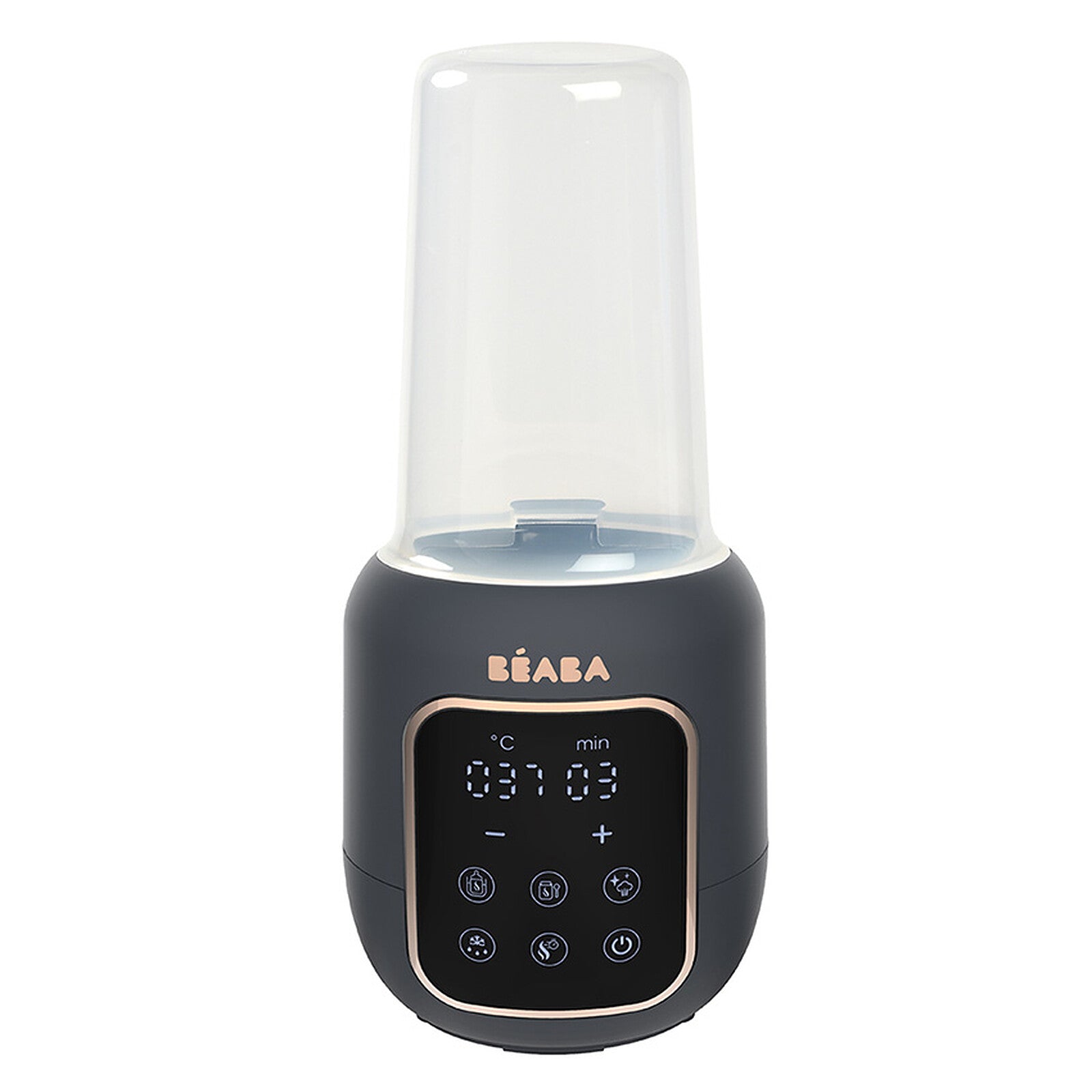 Chauffe-biberon BÉABA Multi Milk Night Blue, chauffe vapeur douce et rapide pour bébé.