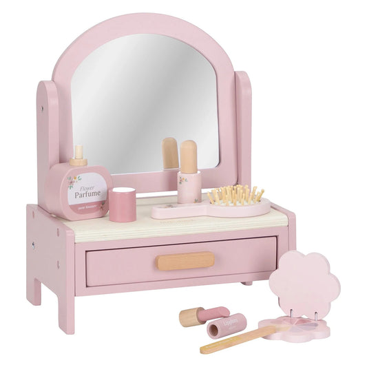 Coiffeuse en bois rose pour enfant