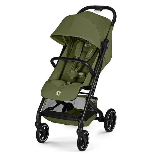 Poussette citadine ultra-compacte Cybex Beezy Moss Green pratique et confortable pour les promenades et voyages avec bébé