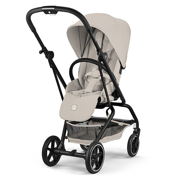 Poussette compacte Cybex Eezy S Twist+2 Dune Grey avec siège rotatif pratique pour les promenades et voyages avec bébé
