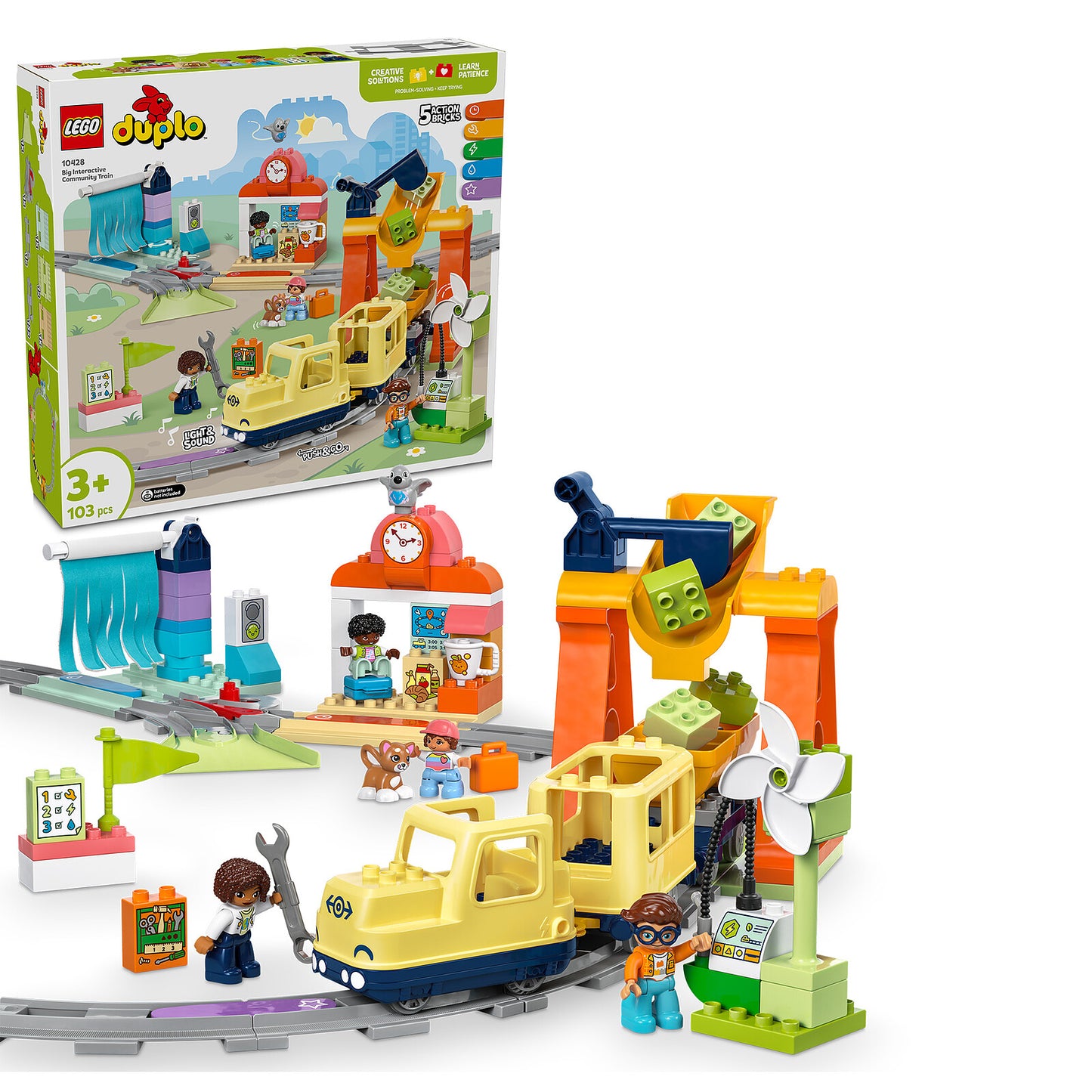 Le Grand Train Communautaire Interactif DUPLO vue de face