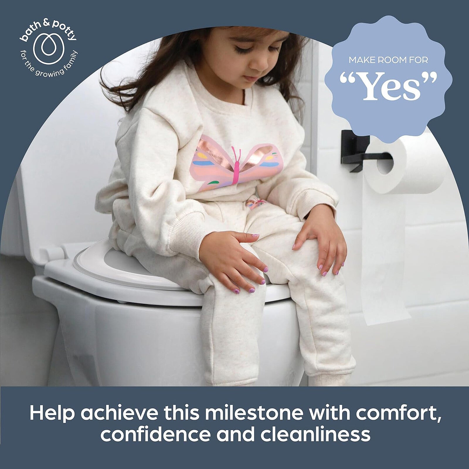 Réducteur de toilette enfant Dreambaby Ezy-Toilet gris profil et maintien 04