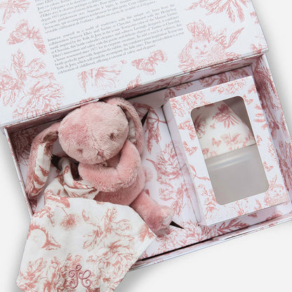 Doudou Augustin le Lapin inclus dans le coffret Elhée
