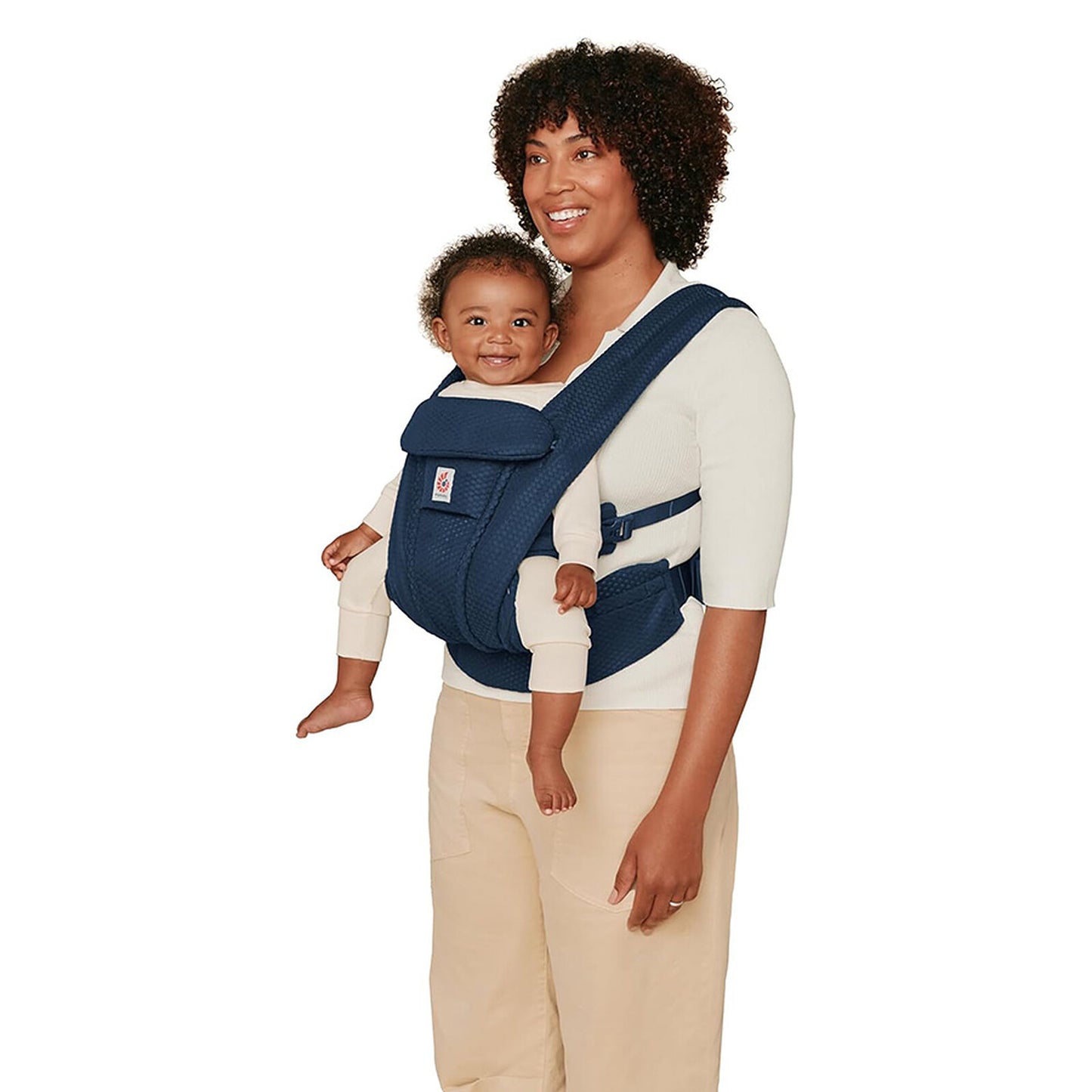 ALT : Porte-bébé Ergobaby Omni Deluxe Mesh Bleu Nuit – détail du tissu respirant mesh

3️⃣