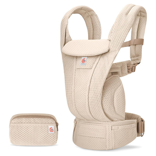 Porte-bébé Ergobaby Omni Deluxe Mesh Beige – vue de face  