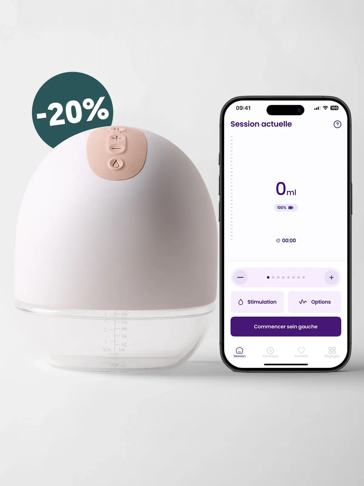  ALT : Tire-lait mains libres Perifit Pump – portable, silencieux et connecté