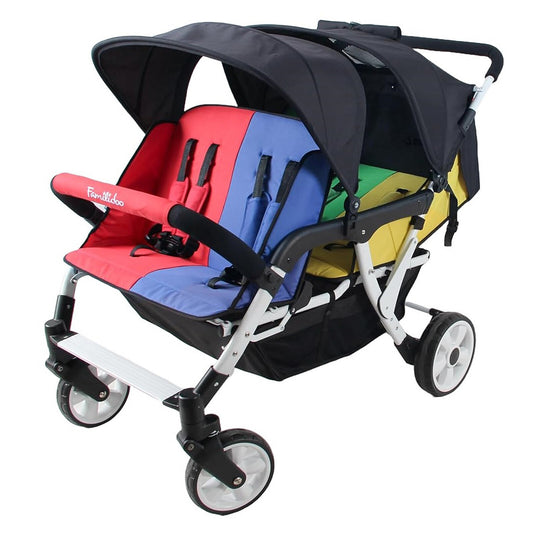 Poussette 4 places Familidoo Lidoo City H4E compacte et pratique pour les sorties avec plusieurs enfants dès la naissance
