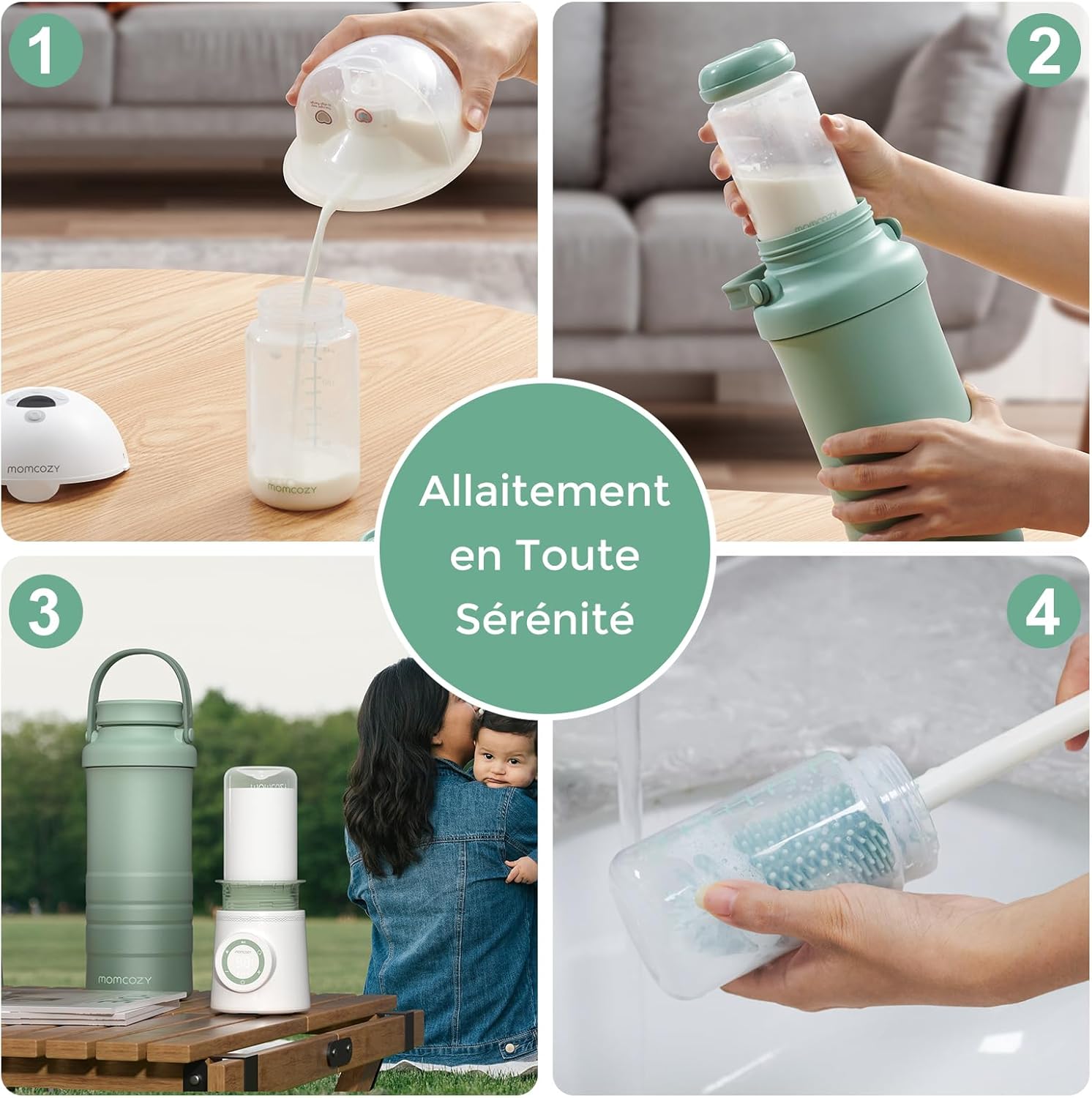 : Glacière Momcozy capacité 628 ml avec tube de refroidissement