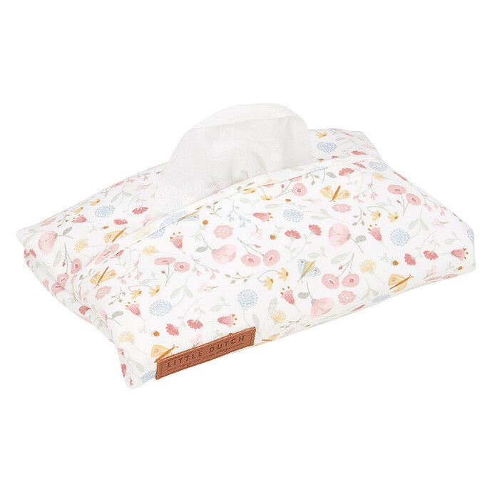 housse pour lingettes bebe Little Dutch Flowers & Butterflies rose 1