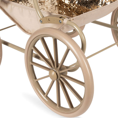 Détails du landau pour poupée Konges Sløjd Sparkly Cherry – roues et poignées 