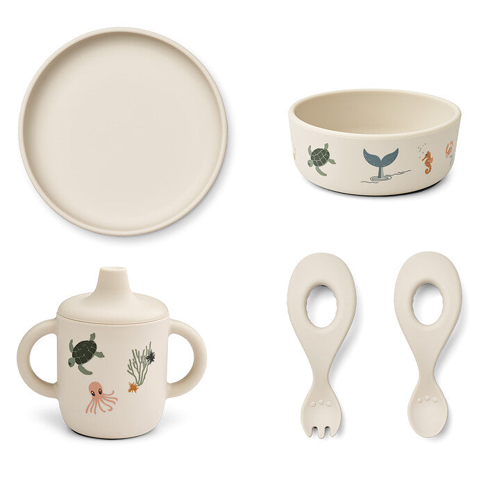 alt="Détail antidérapant assiette silicone Liewood Sanna Plate" 3