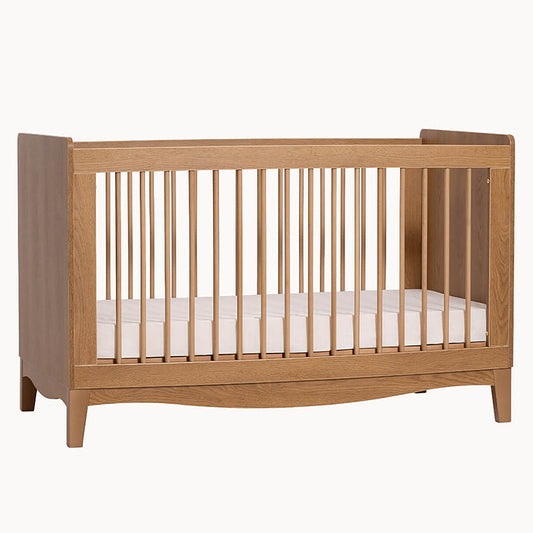 lit bébé bois naturel design moderne chambre bébé vue complète 1