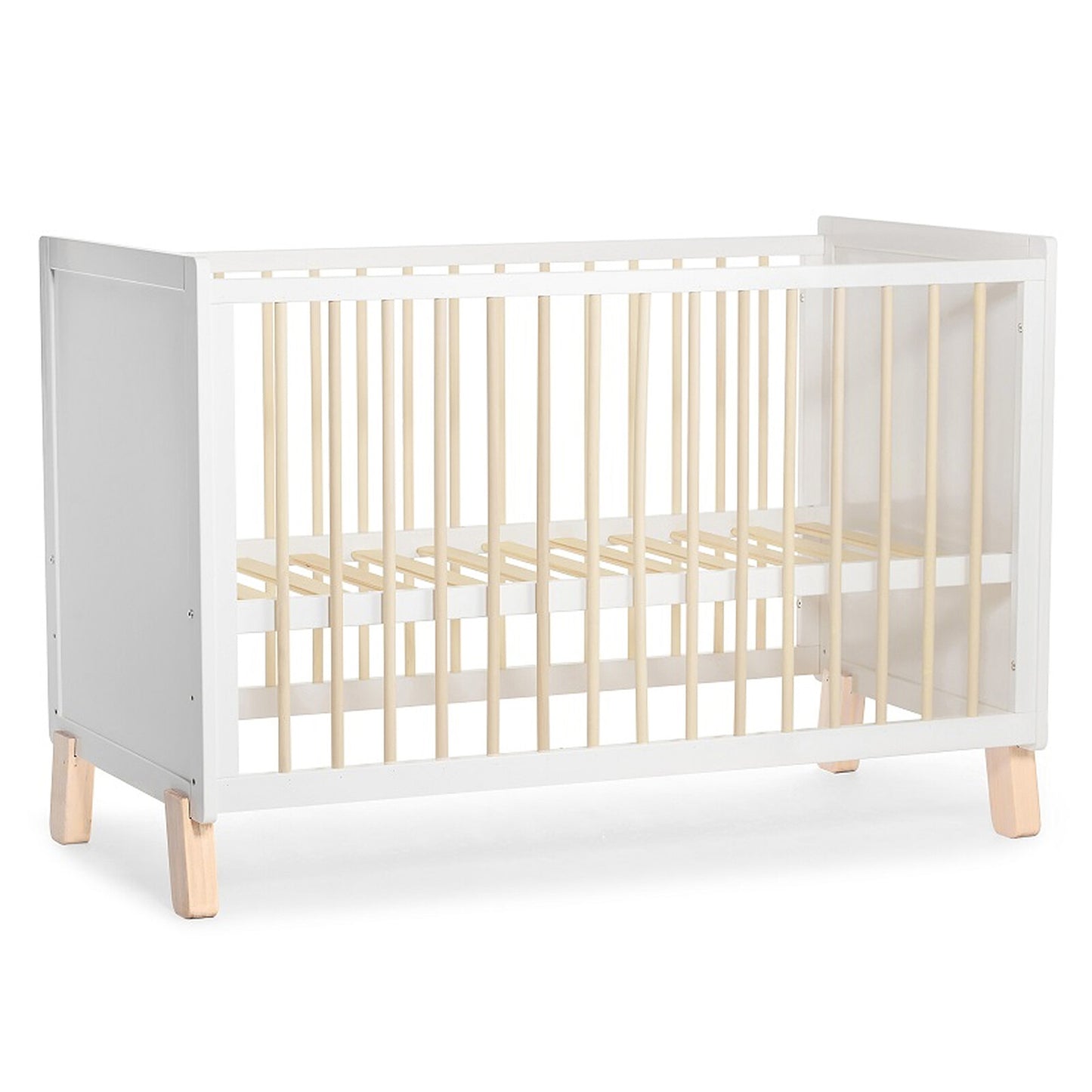 lit bébé kinderkraft nico blanc bois vue complète 1