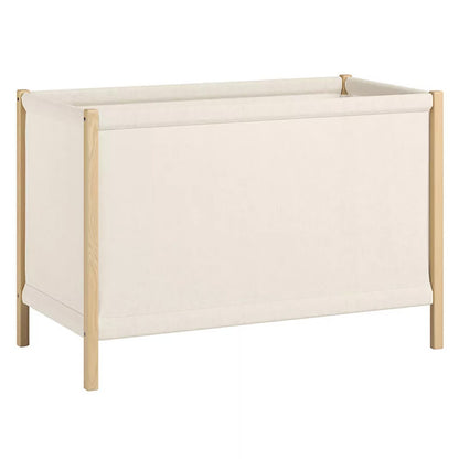 Lit bébé Vox Tela blanc et bois naturel, design minimaliste