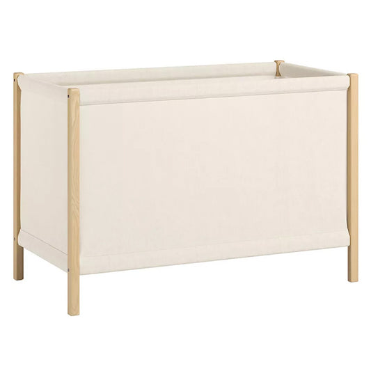 Lit bébé Vox Tela blanc et bois naturel, design minimaliste