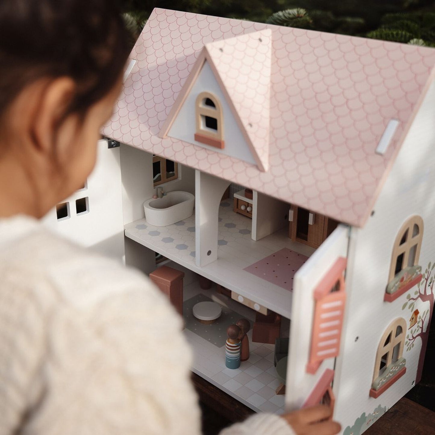 Détails et finitions de la maison de poupée Little Dutch
