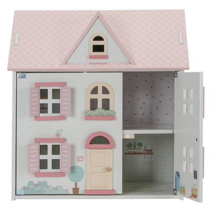 Maison de poupée Little Dutch ouverte avec intérieur détaillé
