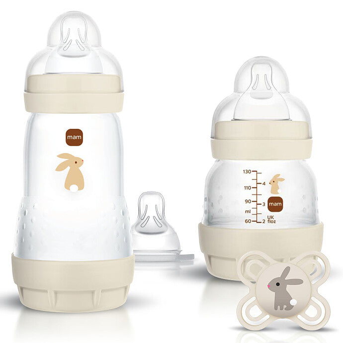Starter Kit Naissance MAM Sable avec biberons 130 ml et 260 ml