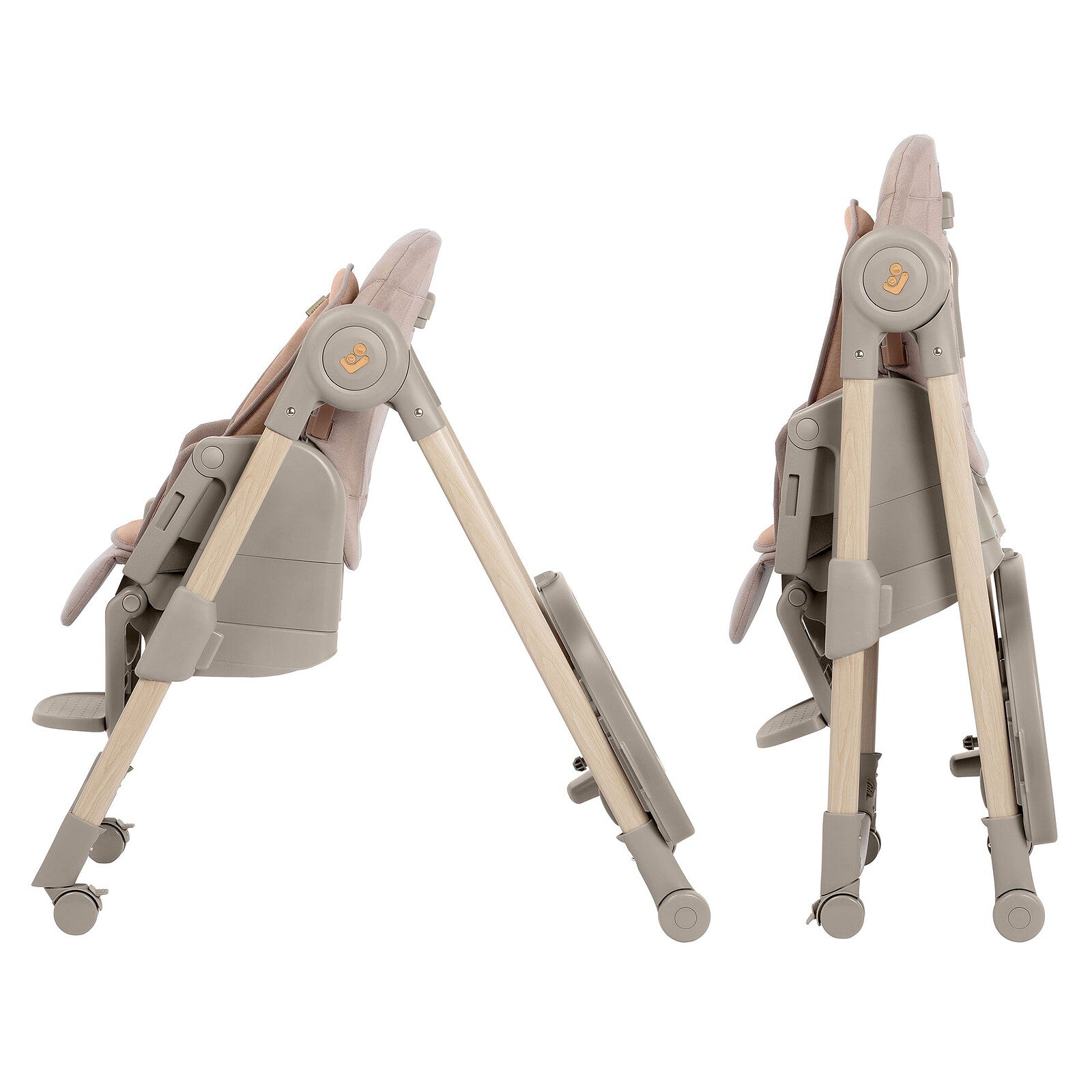 Chaise haute Maxi-Cosi Minla Plus utilisée pour repas bébé
