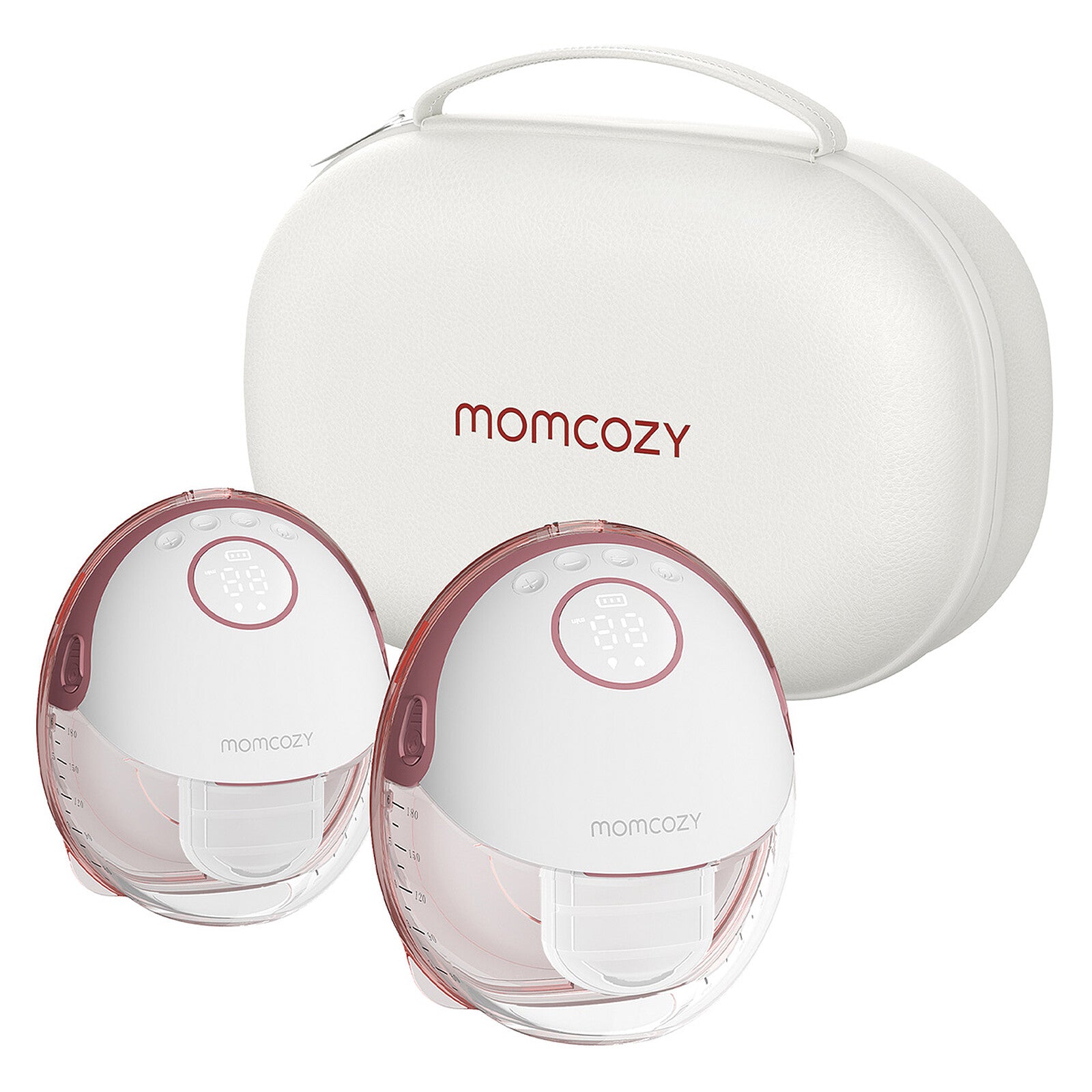 Tire-lait Momcozy M6 Double Rouge – Vue avant"