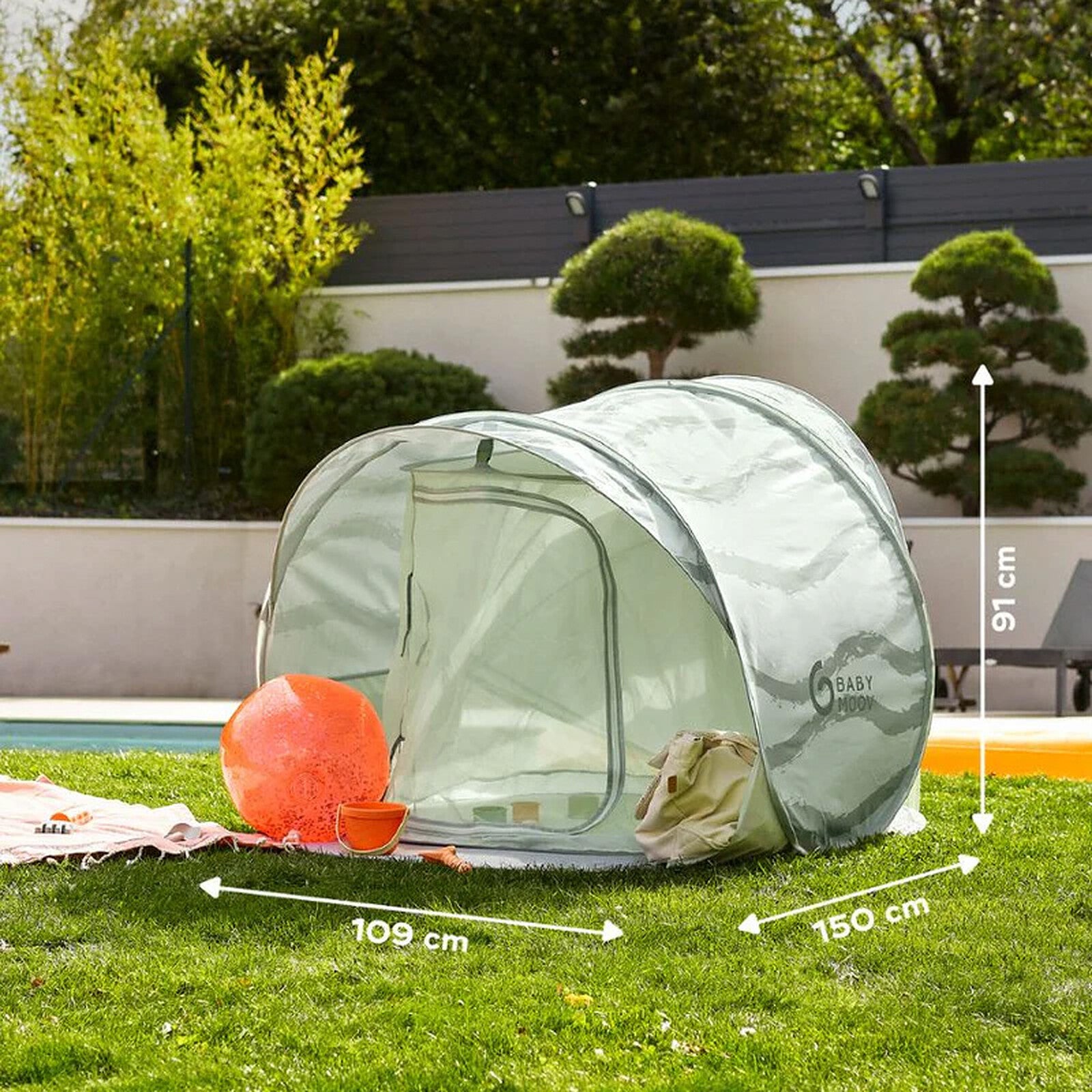 Tente Moov & Protect avec moustiquaire et auvent orientable