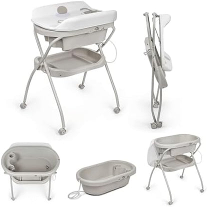 alt="MS BabyWorld Bubble baignoire ergonomique avec pieds et matelas à langer" 1